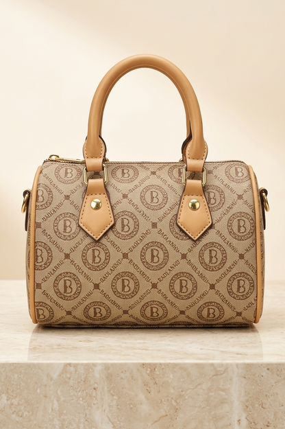 Boston Satchel In Tan