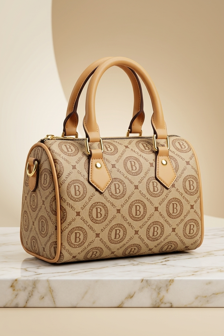 Boston Satchel In Tan