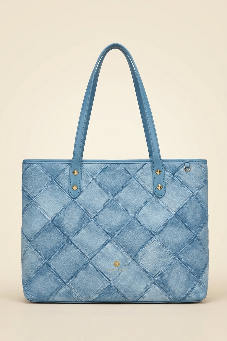 Denim Drift Tote Bag