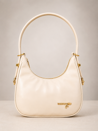 Mocha Crescent Hobo Bag