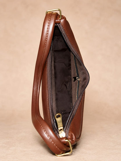 Mocha Crescent Hobo Bag